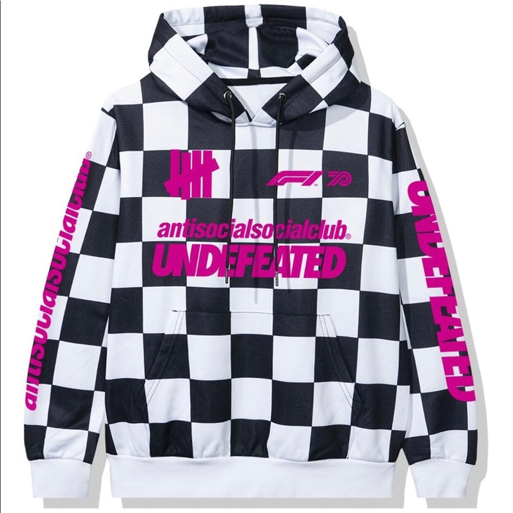 Antisocialsocialclub UNDFTD X F1 Checkered Hoodie